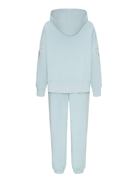 Dragons Embroidered Light Blue Jersey Suit, 2