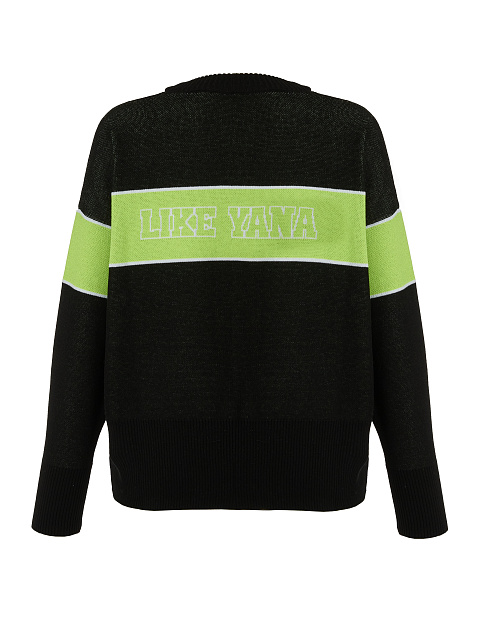 Black & Neon Green Bad Girls Club Sweater, 2 Black & Neon Green Bad Girls Club Sweater, 2