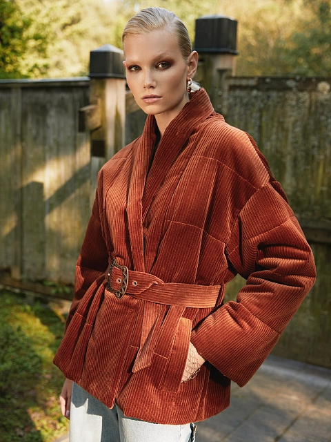 Brown Belted Velvet Jacket, 4 Brown Belted Velvet Jacket, 4