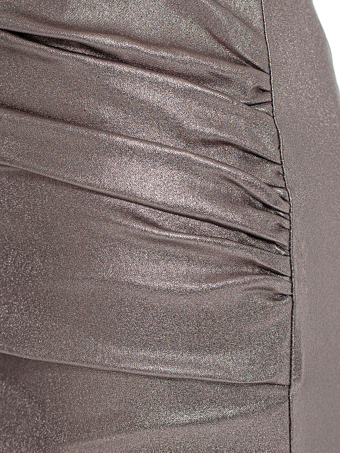 Powder pink faux leather mini skirt with draping, 4 Powder pink faux leather mini skirt with draping, 4