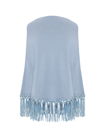 Blue Cashmere Poncho, 2