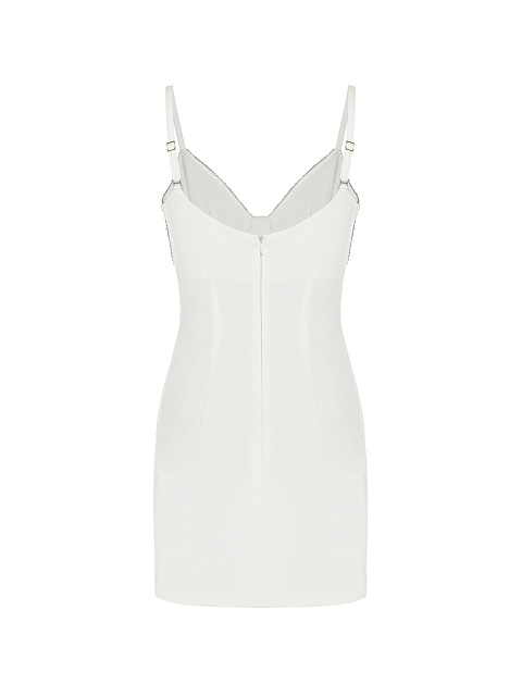 White & Silver Sequin Jersey Mini Dress, 2 White & Silver Sequin Jersey Mini Dress, 2