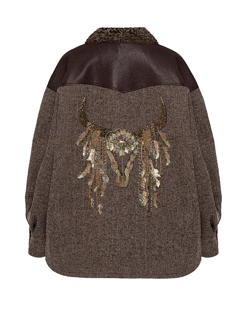 Brown Wool & Astrakhan Fur Jacket, 2 Brown Wool & Astrakhan Fur Jacket, 2