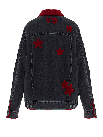 Gray Denim With Red Sheepskin Fur, 2