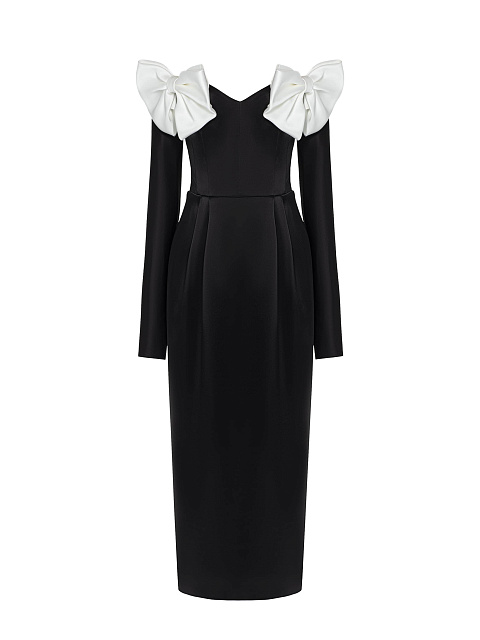 Midi dress with bows, 1
