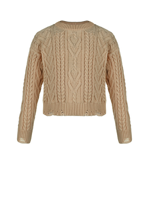 Kids Brown Cable Knit Cotton Mix Sweater, 1 Kids Brown Cable Knit Cotton Mix Sweater, 1