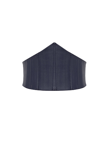 Dark blue leather corset belt, 1