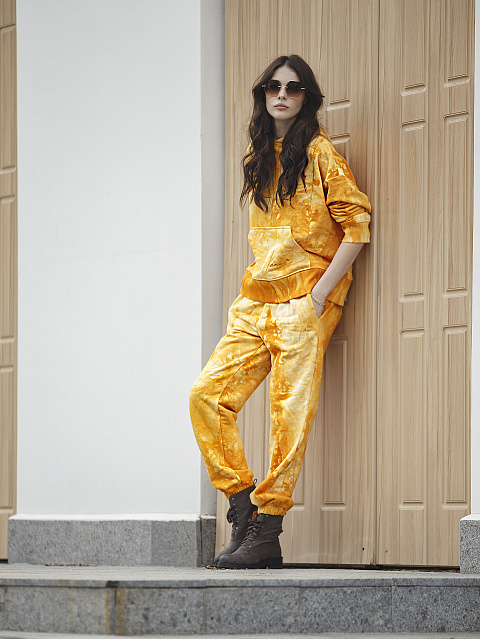 Orange Tie-Dye Jersey Suit, 4