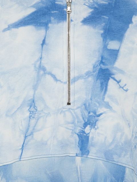 Light blue tie-dye tracksuit with cropped sweatshirt and cornflower embroidery, 4 Light blue tie-dye tracksuit with cropped sweatshirt and cornflower embroidery, 4