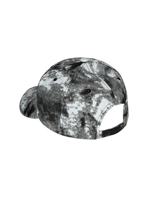 Black & White Tie-dye Cap With Black Embroidery, 3