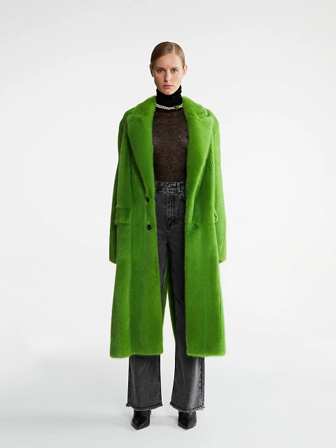 Bright Green Mink Fur Coat, 3 Bright Green Mink Fur Coat, 3