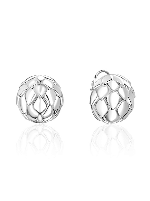 “Dragon” white gold stud earrings, 1