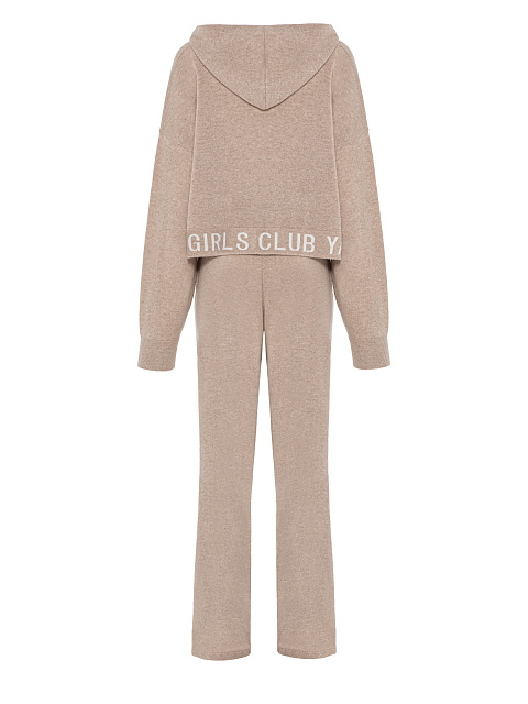 Beige "Hot Girls Club" Cashmere Suit, 2 Beige "Hot Girls Club" Cashmere Suit, 2