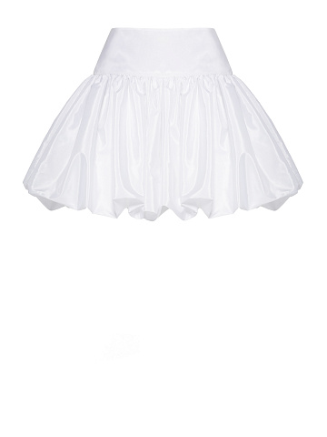 White taffeta balloon skirt, 1