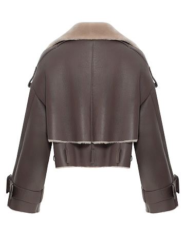 Brown sheepskin coat, 2