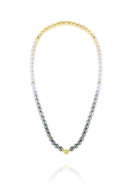 Gold Pearl & Diamond Necklace, 7