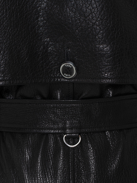 Black Textured Leather Trench Coat, 10 Black Textured Leather Trench Coat, 10
