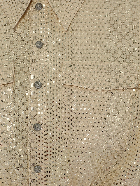 Golden Sequin Shirt & Mini Dress Set, 6 Golden Sequin Shirt & Mini Dress Set, 6
