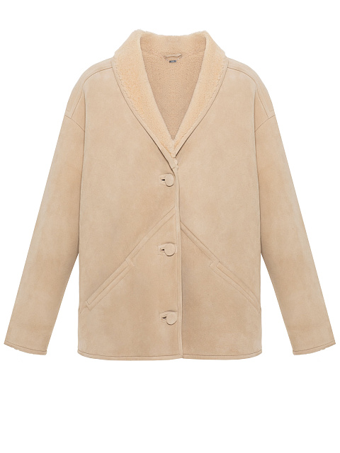 Light Beige Shearling Coat, 1 Light Beige Shearling Coat, 1