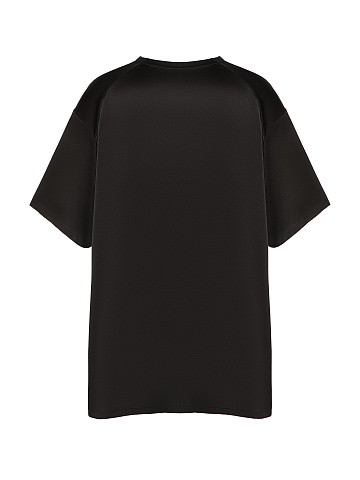 Black silk T-shirt, 2