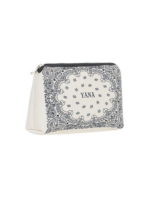 Black Bandana Print Neoprene Beauty Bag, 2