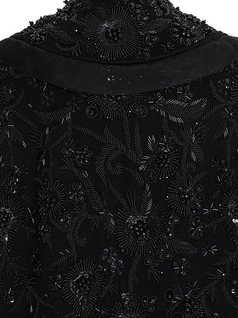 Black wool coat with embroidery, 5