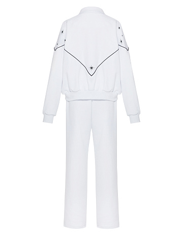 White tracksuit with star embroidery, 2