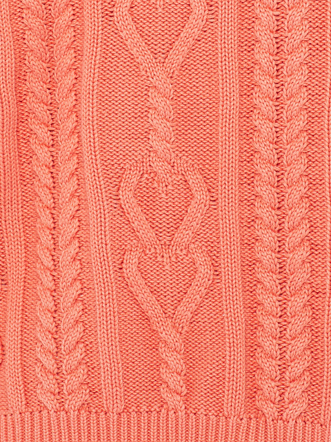 Coral Distressed Cable Knit Sweater, 3 Coral Distressed Cable Knit Sweater, 3