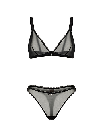 Black Mesh Lingerie Set, 1