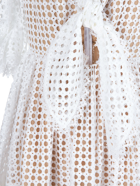 White Cotton Midi Dress, 3