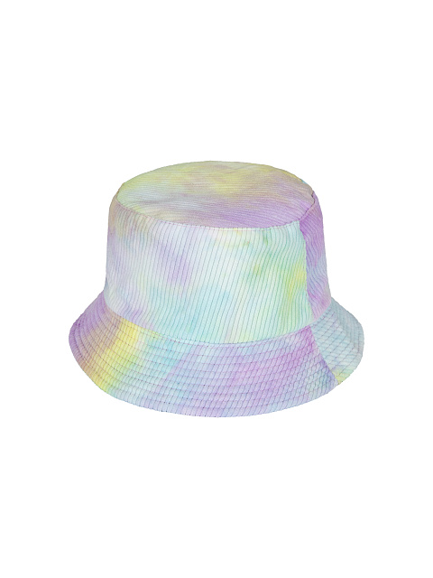 Tie-dye & Lilac Embroidery Corduroy Bucket Hat, 2