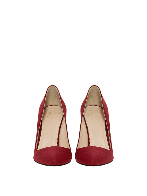 Burgundy Silk Pumps, 2