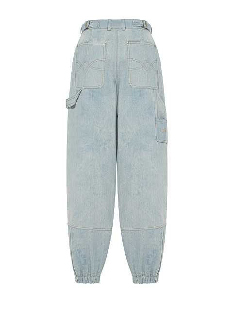 Light Blue Washed Denim Joggers, 2 Light Blue Washed Denim Joggers, 2