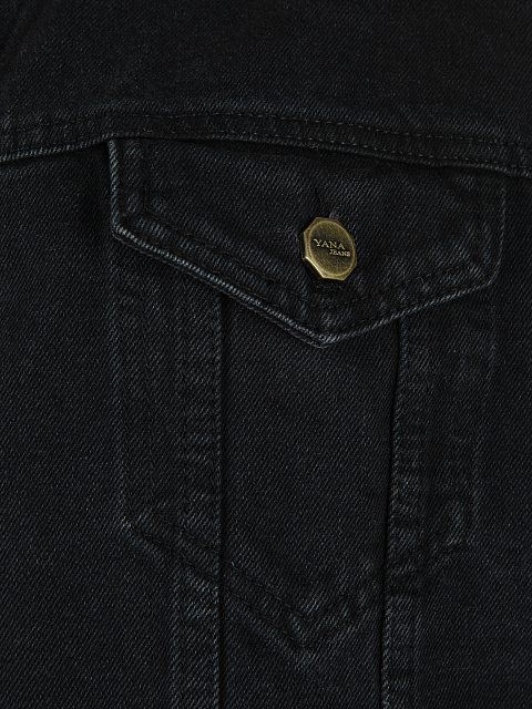 Black Cropped Distressed Denim Jacket, 4 Black Cropped Distressed Denim Jacket, 4