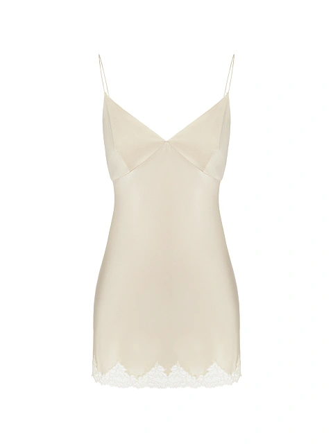 Light Beige Fringe Cotton Lace Wrap Dress, 3