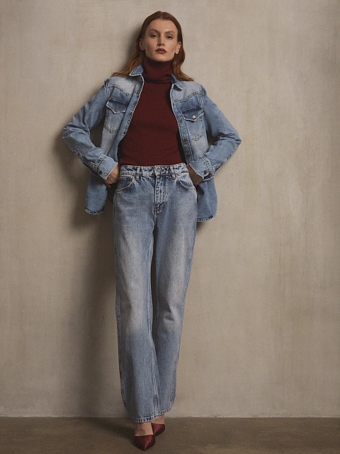 Light Blue Straight Leg Jeans, 5 Light Blue Straight Leg Jeans, 5