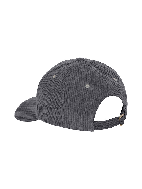 Dark grey corduroy cap with Yana embroidery, 3 Dark grey corduroy cap with Yana embroidery, 3