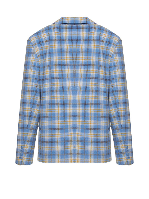 Light Blue & Yellow Oversized Check Jacket, 2 Light Blue & Yellow Oversized Check Jacket, 2