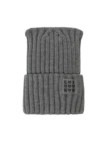 Grey "Like" Patch Beanie, 1