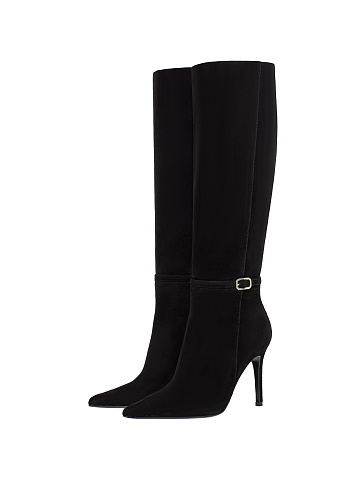 Black suede boots, 1