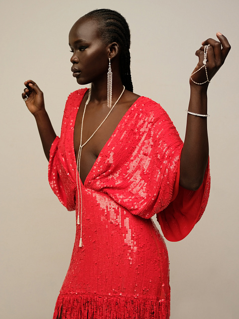 White Gold & Diamonds Chandelier Earrings, 5