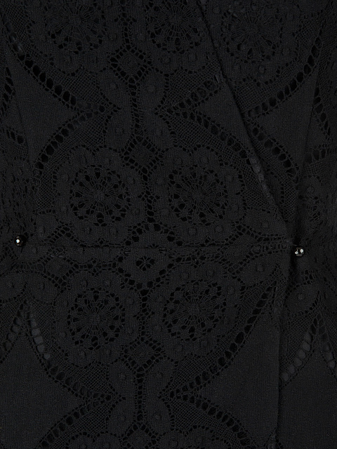 Black Lace Cotton Wrap Mini Dress, 4 Black Lace Cotton Wrap Mini Dress, 4