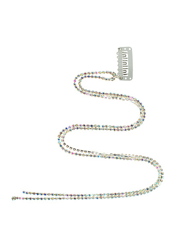 Silver & Multicolor Rhinestone Hairpin, 1