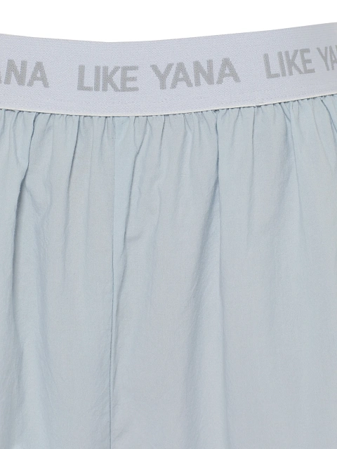 Light blue set with tie top and ruffled shorts, 5 Light blue set with tie top and ruffled shorts, 5