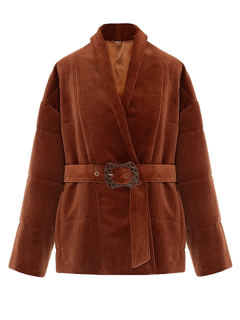 Brown Belted Velvet Jacket, 1 Brown Belted Velvet Jacket, 1