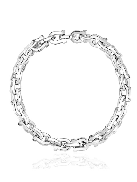 White gold chain necklace, 5