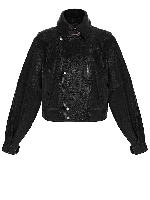 Cropped leather biker jacket, 1