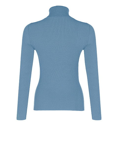 Dark Blue Rib Knit Jersey Turtleneck, 3 Dark Blue Rib Knit Jersey Turtleneck, 3