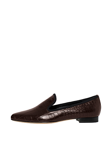 Brown leather loafers, 2