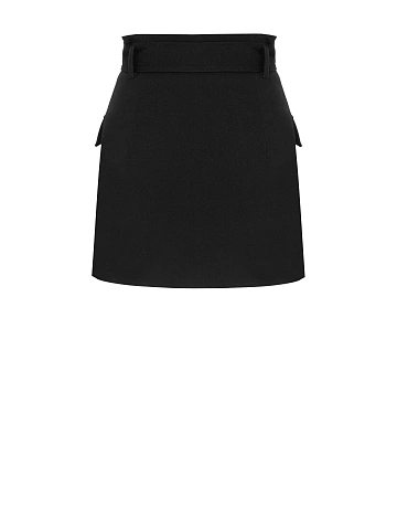 Black Mini Skirt With Pockets, 2